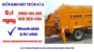 Hình ảnh kiểm định máy trộn vữa