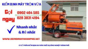 Hình ảnh kiểm định máy trộn vữa