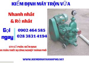 Hình ảnh kiểm định máy trộn vữa