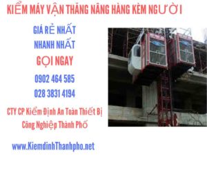 Hình ảnh kiểm định máy vận thăng nâng hàng kèm người