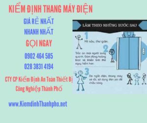 Hình ảnh kiểm định Thang máy điện