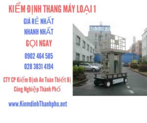 Hình ảnh kiểm định Tháng máy loại 1