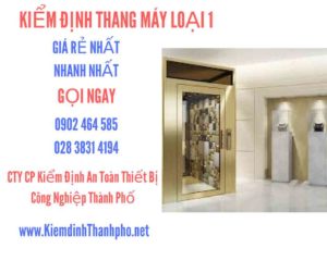 Hình ảnh kiểm định Tháng máy loại 1