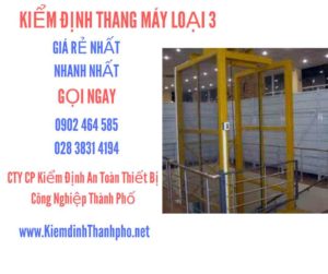 Hình ảnh kiểm định Tháng máy loại 3