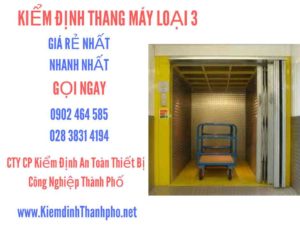 Hình ảnh kiểm định Tháng máy loại 3