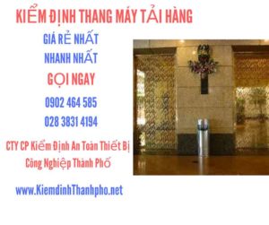 Hình ảnh kiểm định Thang máy tải hàng