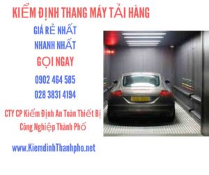 Hình ảnh kiểm định Thang máy tải hàng