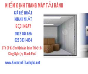 Hình ảnh kiểm định Thang máy tải hàng