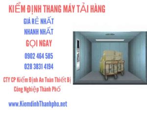 Hình ảnh kiểm định Thang máy tải hàng