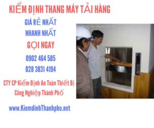 Hình ảnh kiểm định Thang máy tải hàng