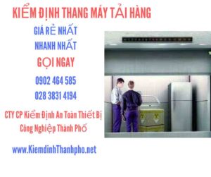 Hình ảnh kiểm định Thang máy tải hàng