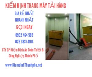 Hình ảnh kiểm định Thang máy tải hàng