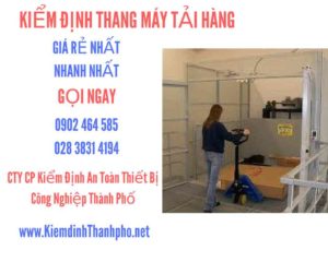 Hình ảnh kiểm định Thang máy tải hàng