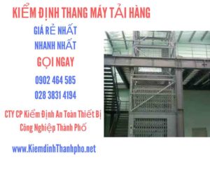 Hình ảnh kiểm định Thang máy tải hàng