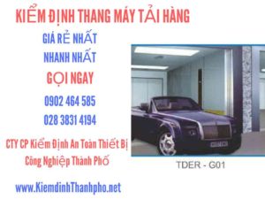 Hình ảnh kiểm định Thang máy tải hàng