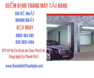 Hình ảnh kiểm định Thang máy tải hàng