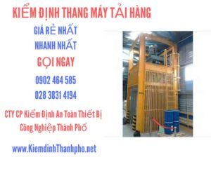 Hình ảnh kiểm định Thang máy tải hàng