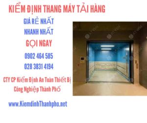 Hình ảnh kiểm định Thang máy tải hàng