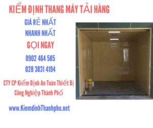 Hình ảnh kiểm định Thang máy tải hàng