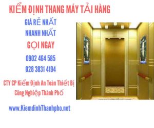 Hình ảnh kiểm định Thang máy tải hàng