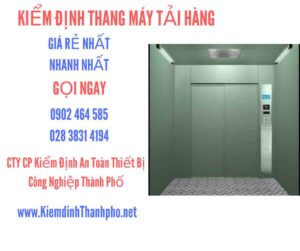 Hình ảnh kiểm định Thang máy tải hàng