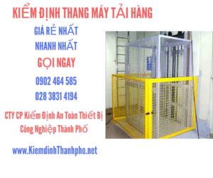 Hình ảnh kiểm định Thang máy tải hàng