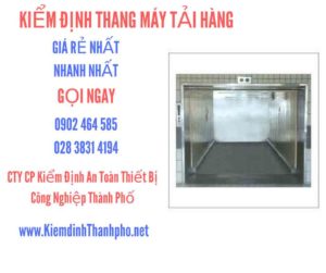 Hình ảnh kiểm định Thang máy tải hàng