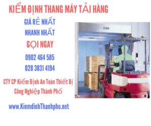 Hình ảnh kiểm định Thang máy tải hàng