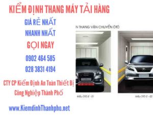 Hình ảnh kiểm định Thang máy tải hàng