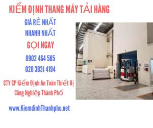 Hình ảnh kiểm định Thang máy tải hàng