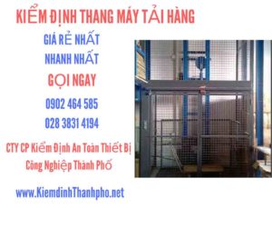 Hình ảnh kiểm định Thang máy tải hàng