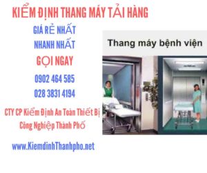 Hình ảnh kiểm định Thang máy tải hàng