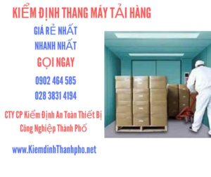 Hình ảnh kiểm định Thang máy tải hàng