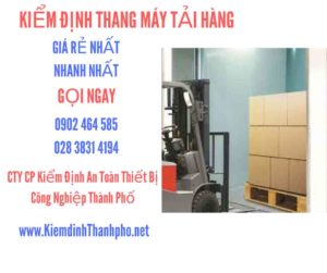 Hình ảnh kiểm định Thang máy tải hàng