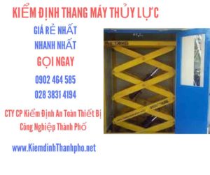 Hình ảnh kiểm định Thang máy thuỷ lực