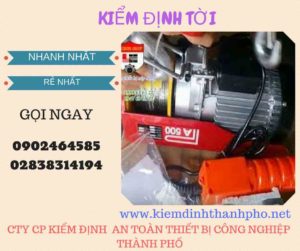 Hình ảnh kiểm định Tời