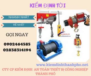 Hình ảnh kiểm định Tời