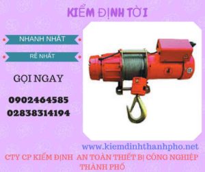 Hình ảnh kiểm định Tời