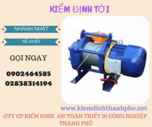 Hình ảnh kiểm định Tời