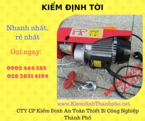 Hình ảnh kiểm định Tời