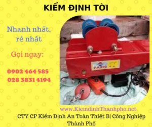 Hình ảnh kiểm định Tời