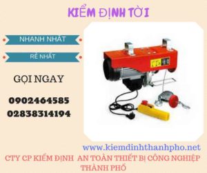 Hình ảnh kiểm định Tời