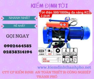 Hình ảnh kiểm định Tời