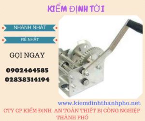 Hình ảnh kiểm định Tời