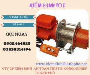 Hình ảnh kiểm định Tời