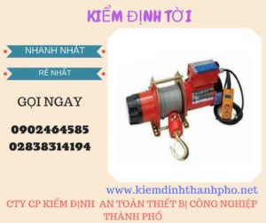 Hình ảnh kiểm định Tời