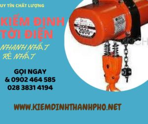 Hình ảnh kiểm định Tời điện