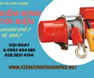 Hình ảnh kiểm định Tời điện