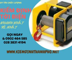 Hình ảnh kiểm định Tời điện