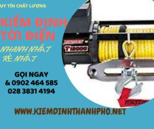 Hình ảnh kiểm định Tời điện